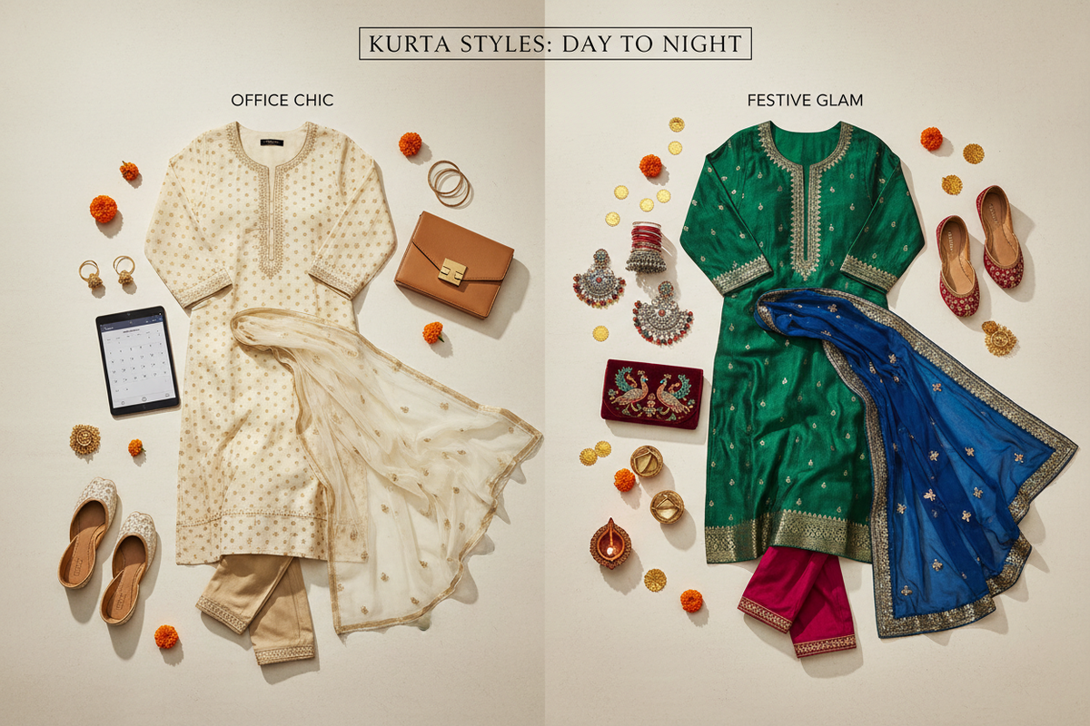 Mastering the Art of Styling a Kurta Set: From Office to Festivities with Panache (and a Little Fun)
