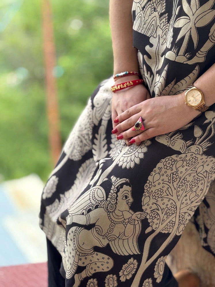 Classic Kalamkari-Pattern Kurti