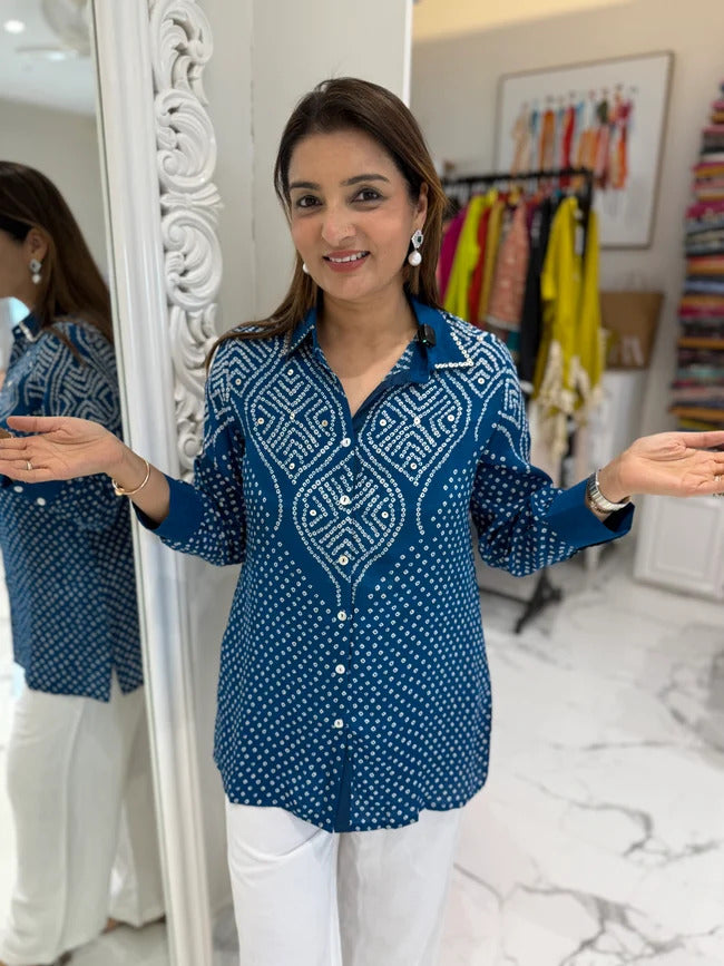 Eloria Bandhani Luxe Shirt