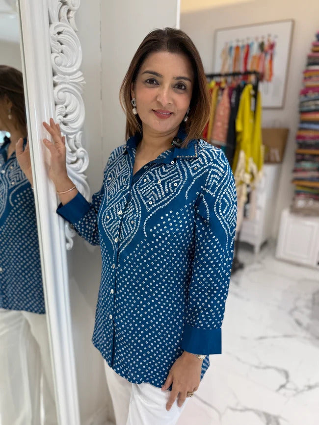 Eloria Bandhani Luxe Shirt