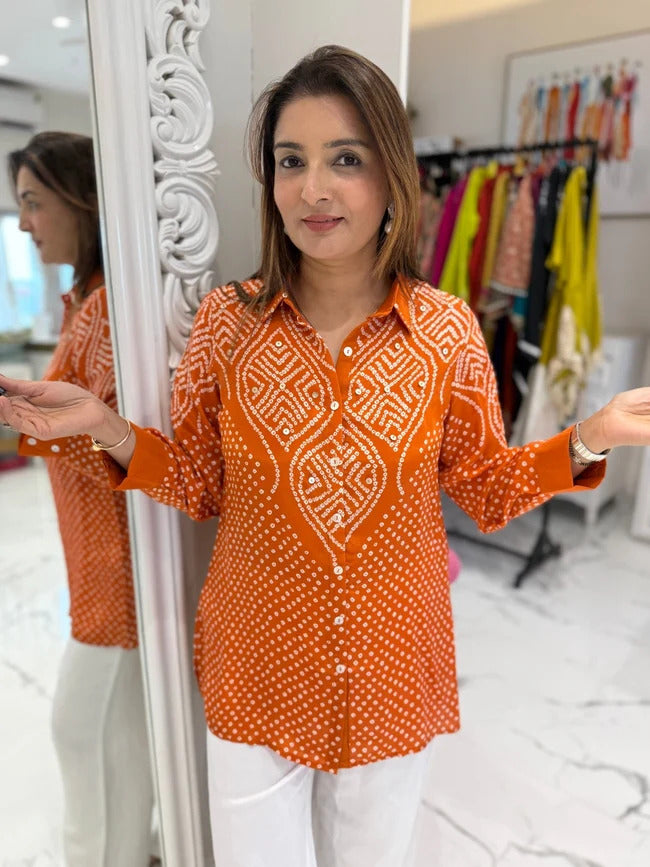 Eloria Bandhani Luxe Shirt