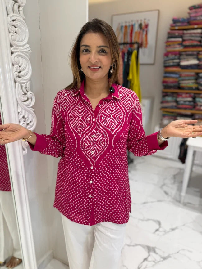 Eloria Bandhani Luxe Shirt
