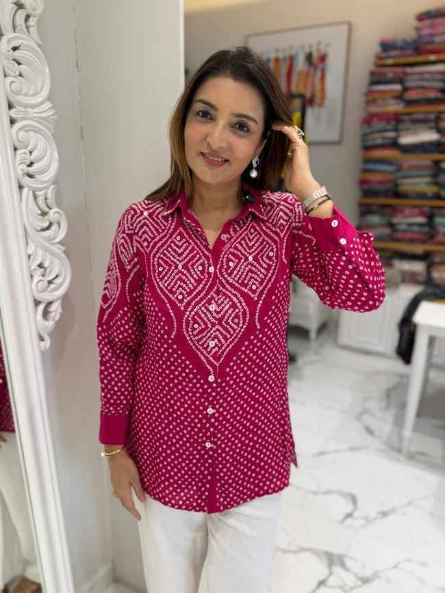Eloria Bandhani Luxe Shirt