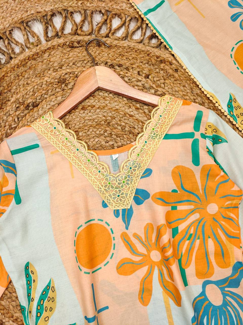 A-Line Co-ord Set With Beautiful Print