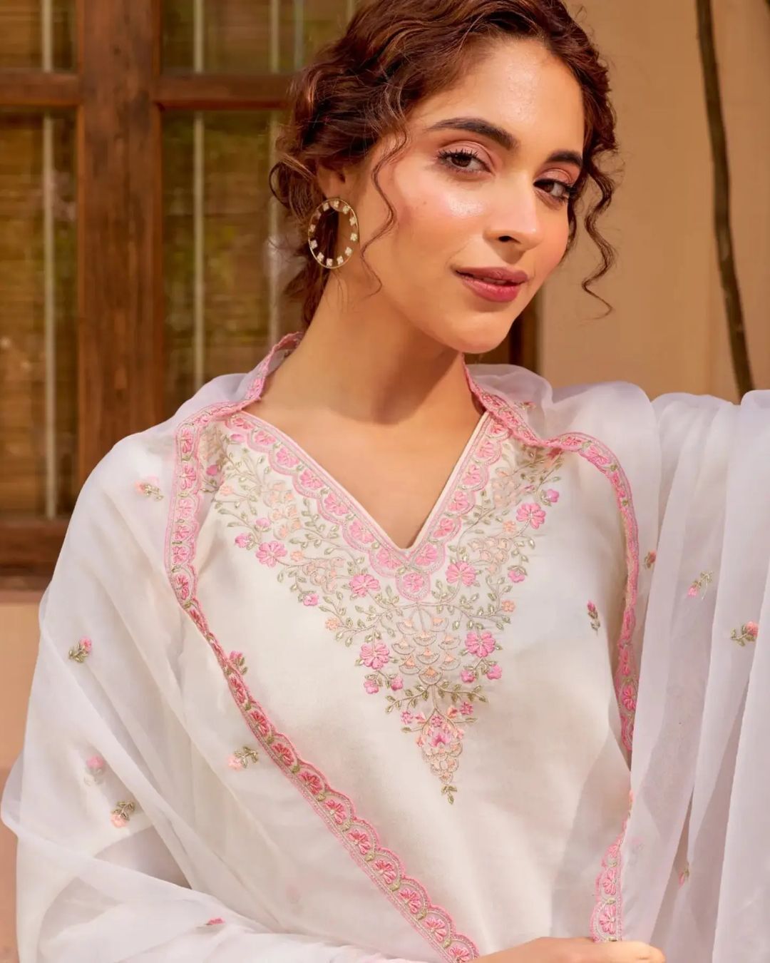 White bul bul suit set