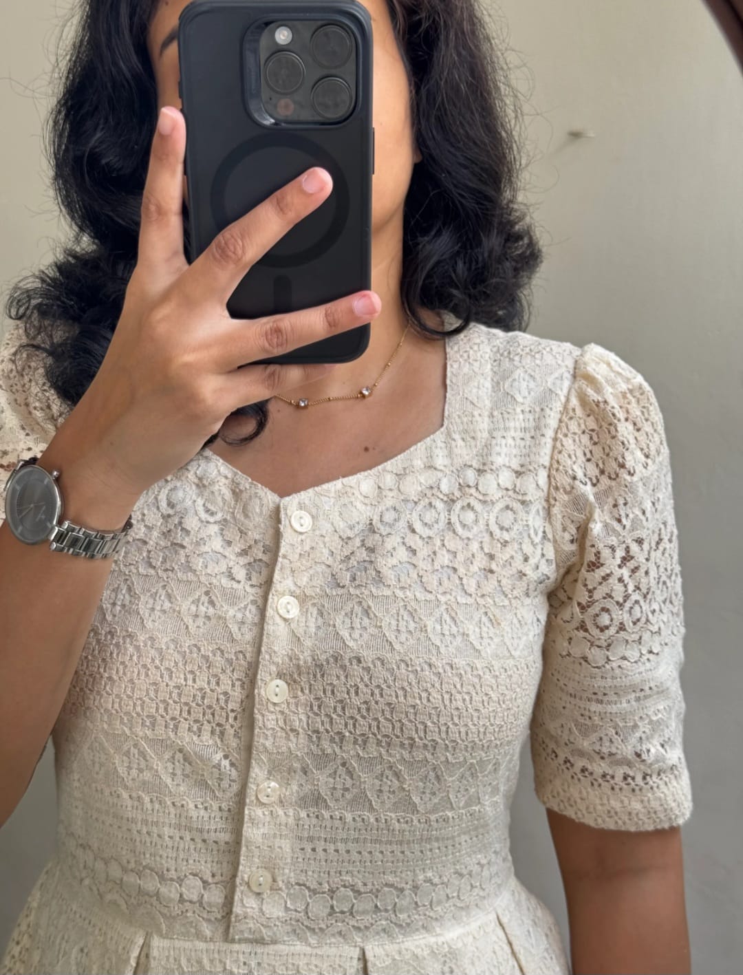 Stylo Present Beautiful Pure Cotton Lace Dress