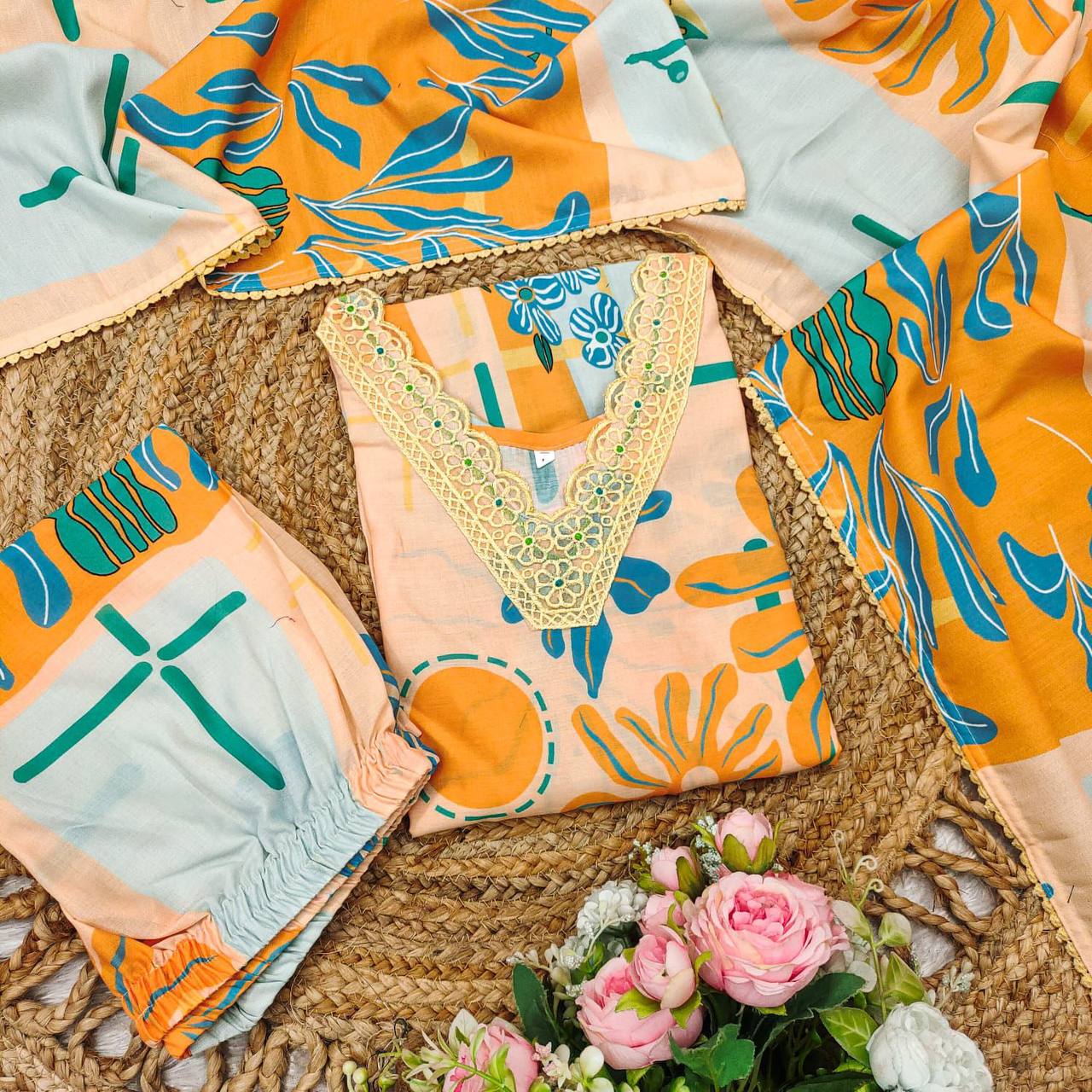 A-Line Co-ord Set With Beautiful Print