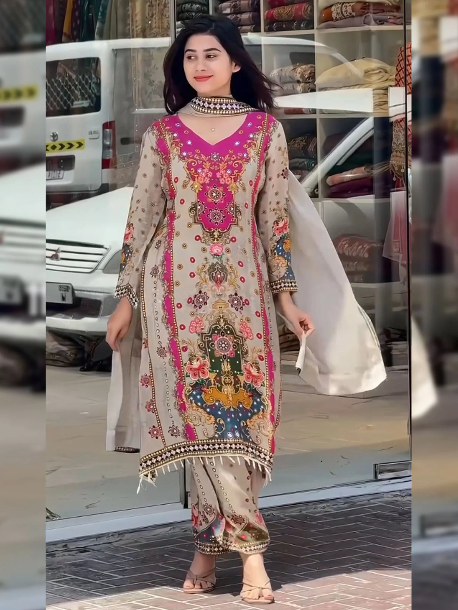 Deluxe Designer Kurti & Palazzo Set