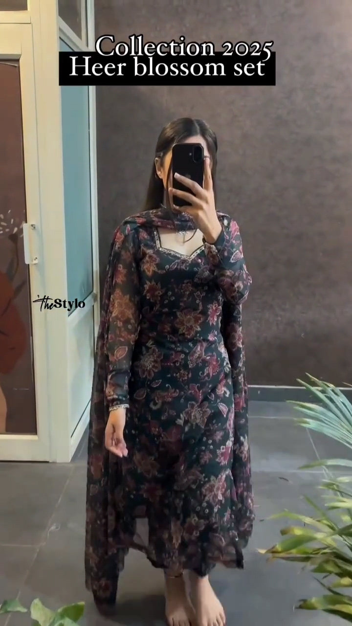 Floral Kurti Suit Set