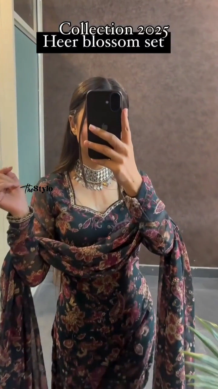 Floral Kurti Suit Set