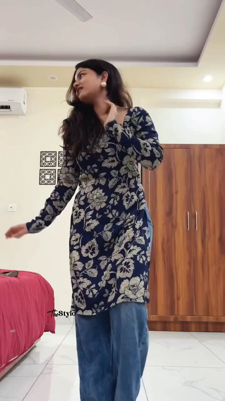 Cotton Kurti with Dori Closure