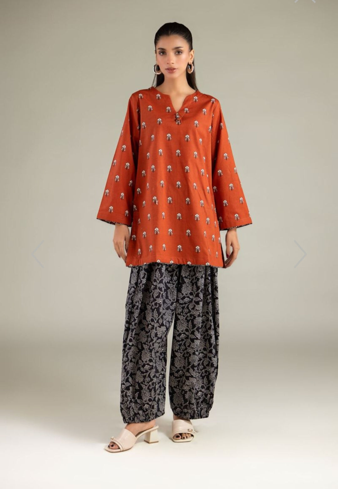 Amber Grace Printed Rayon Kurta Palazzo Set