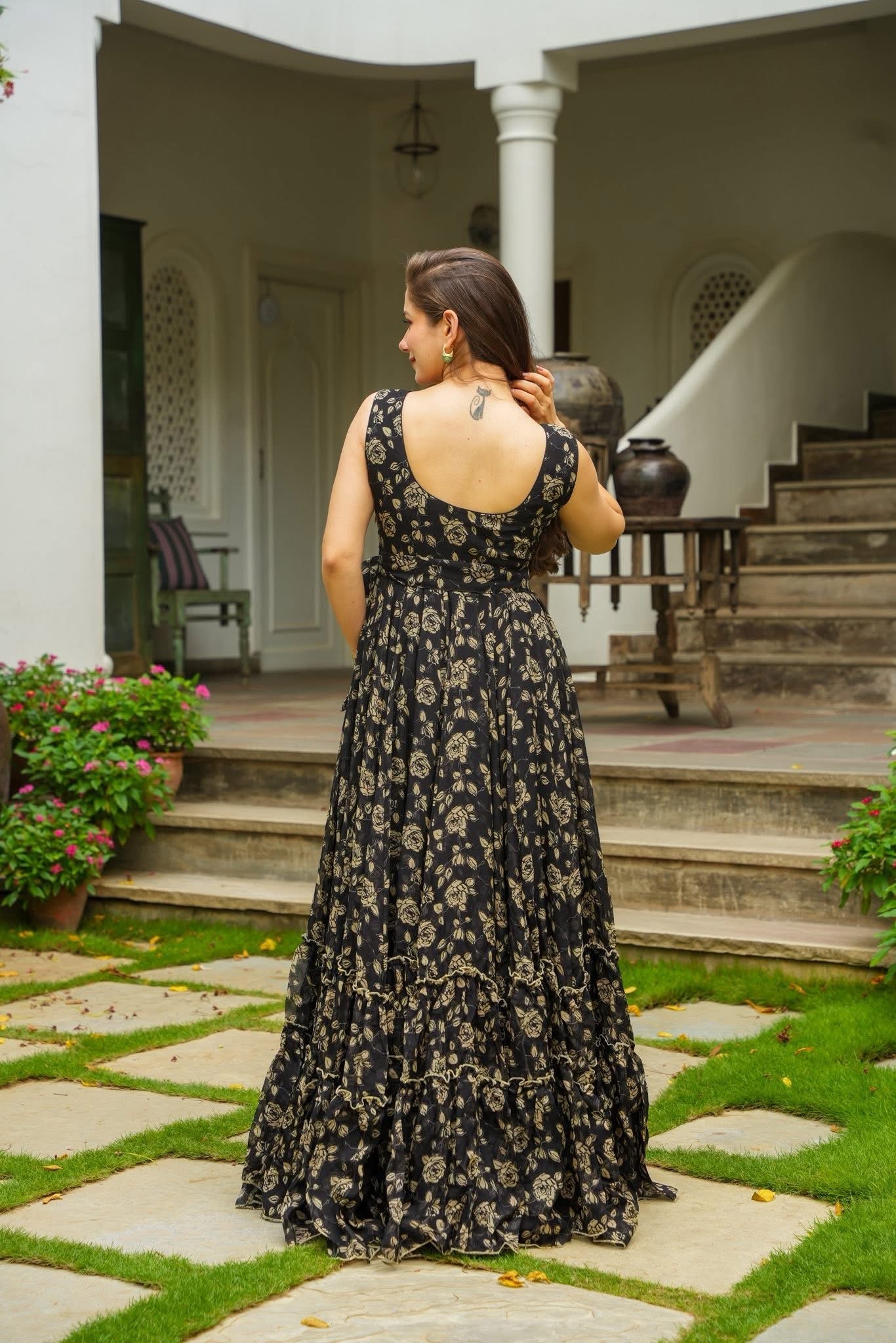 Boho Pattern Maxi Gown