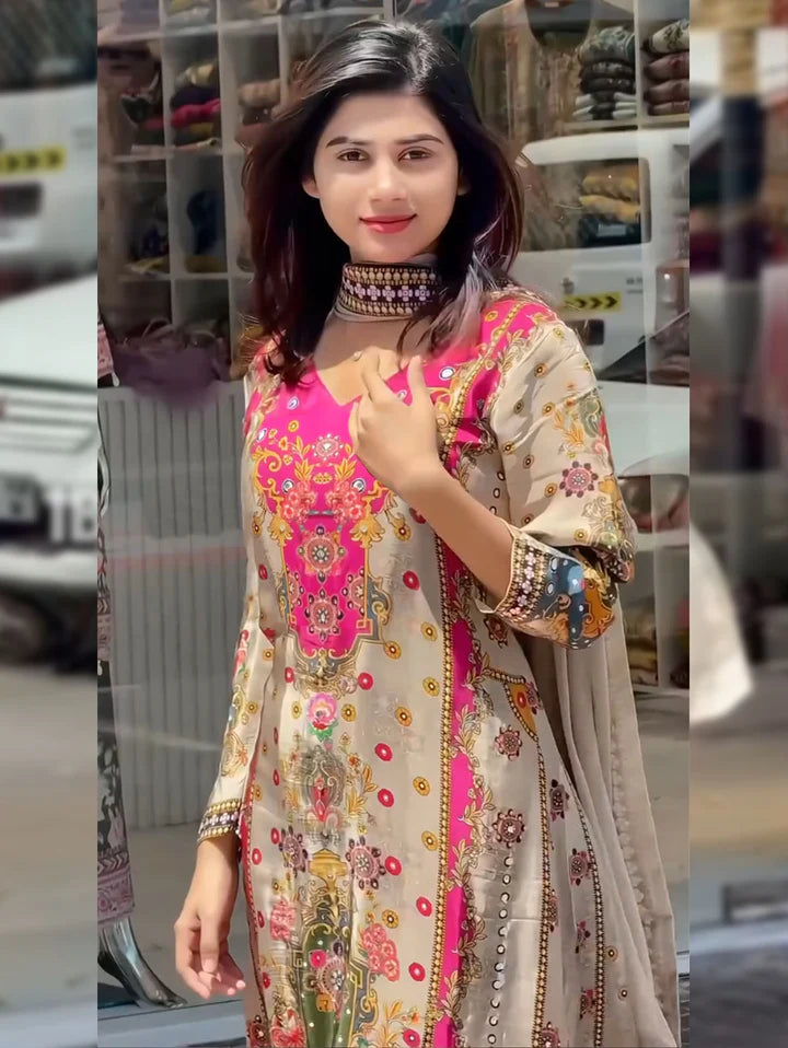 Deluxe Designer Kurti & Palazzo Set