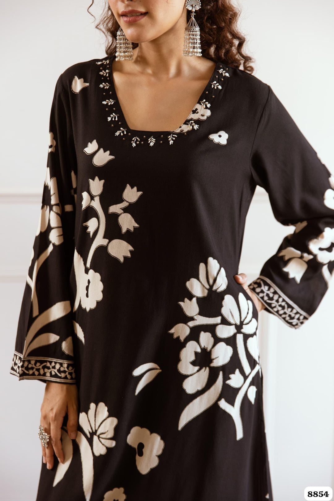 Classic Ethnic Kurti with Palazzo Pant Pair