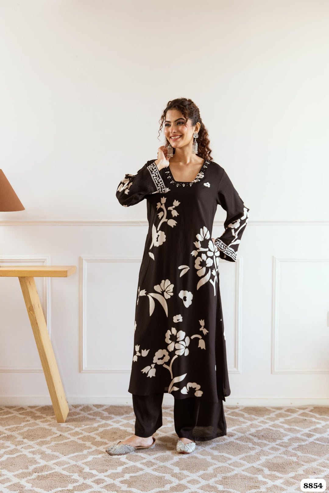 Classic Ethnic Kurti with Palazzo Pant Pair