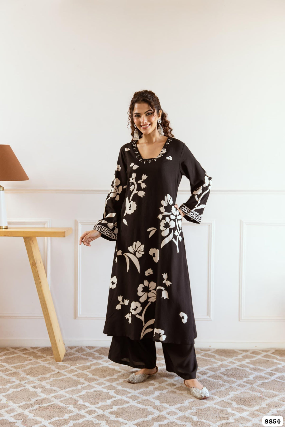 Classic Ethnic Kurti with Palazzo Pant Pair
