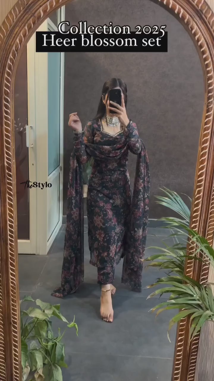 Floral Kurti Suit Set