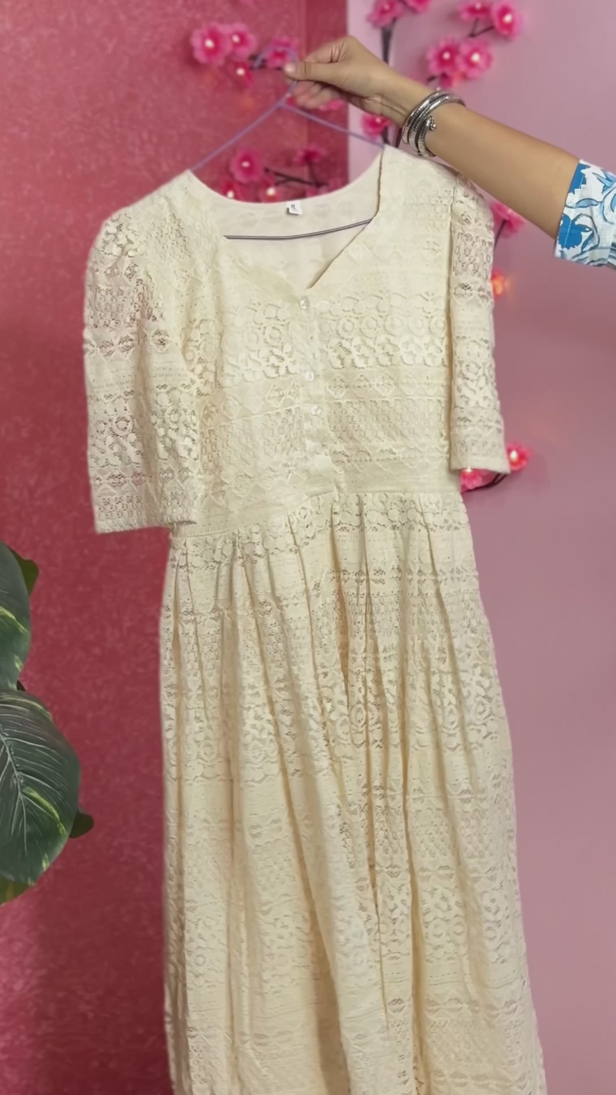 Stylo Present Beautiful Pure Cotton Lace Dress