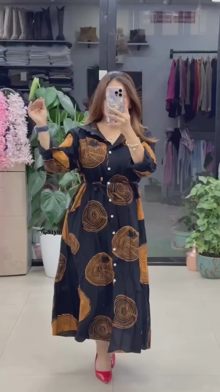 Wooden Print One Piece